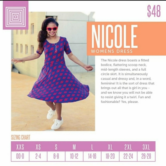 - Size Small New LuLaRoe Nicole Dress - Picture 10 of 13
